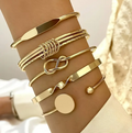 Knot Bangle Bracelet Set – 5 Piece Twisted Cuff & Bangle Stack for Women