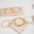 Knot Bangle Bracelet Set – 5 Piece Twisted Cuff & Bangle Stack for Women